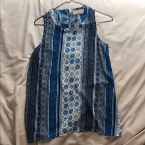 Professional blue patterned tank top